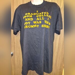 Vintage Single Stitch College Graduation Graduate Gift Tee T Shirt Humor Funny L